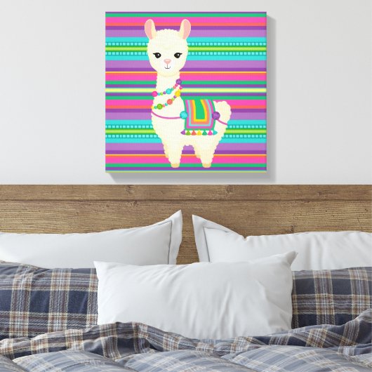 Llama Canvas Afdruk (Insitu (Slaapkamer))