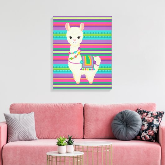 Llama Canvas Afdruk (Insitu (Woonkamer))