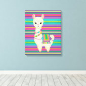 Llama Canvas Afdruk (Insitu (Houten vloer))