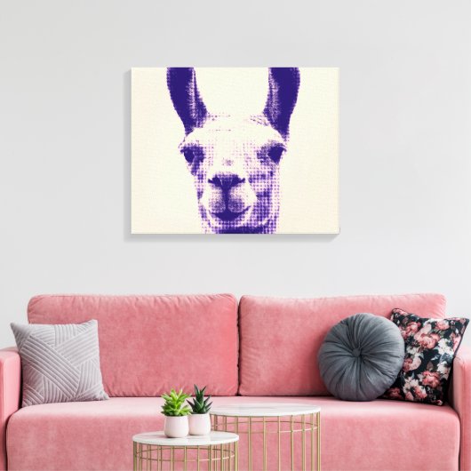 Llama Canvas Print (Insitu (Woonkamer))