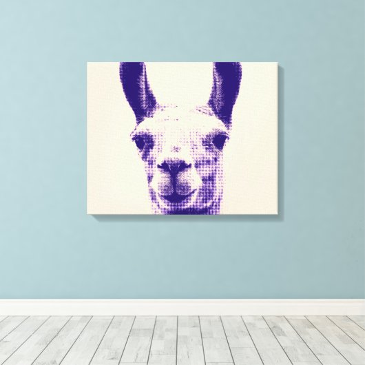 Llama Canvas Print (Insitu (Houten vloer))