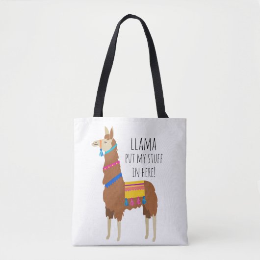 Llama Canvas tas (Voorkant)