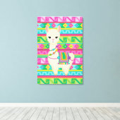 llama Canvas Wall Art Afdruk (Insitu (Houten vloer))