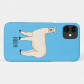 Llama cartoon illustratie Case-Mate iPhone case (Achterkant (horizontaal))