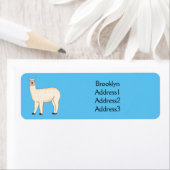 Llama cartoon illustratie etiket (Insitu)