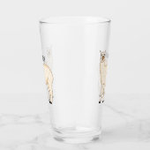 Llama cartoon illustratie glas (Rechts)