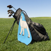 Llama cartoon illustratie golfhanddoek (Groen)