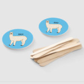 Llama cartoon illustratie handwaaier (Niet-gemonteerd)