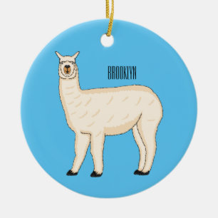 Llama cartoon illustratie keramisch ornament