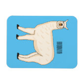 Llama cartoon illustratie magneet (Horizontaal)