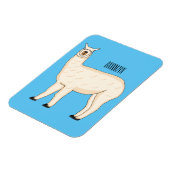 Llama cartoon illustratie magneet (Linkerzijde)