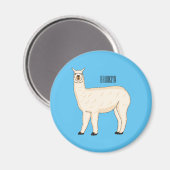 Llama cartoon illustratie magneet (Voorkant / Achterkant)