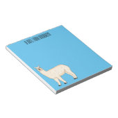 Llama cartoon illustratie notitieblok (Schuin)