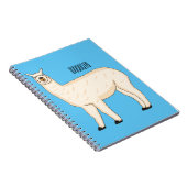 Llama cartoon illustratie notitieboek (Rechterzijde)