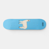 Llama cartoon illustratie persoonlijk skateboard (Horizontaal)