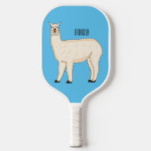 Llama cartoon illustratie pickleball paddle (Voorkant)