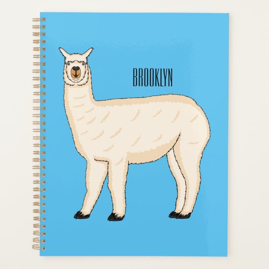 Llama cartoon illustratie planner (Voorkant)