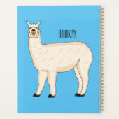 Llama cartoon illustratie planner (Achterkant)