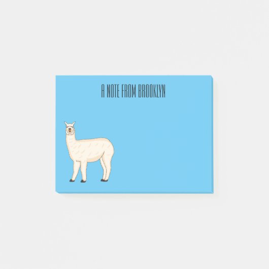 Llama cartoon illustratie post-it® notes (Voorkant)