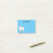 Llama cartoon illustratie post-it® notes (Op bureau)