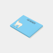 Llama cartoon illustratie post-it® notes (Schuin)