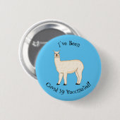 Llama cartoon illustratie ronde button 5,7 cm (Voorkant /achterkant)