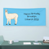 Llama cartoon illustratie spandoek (Beurs)