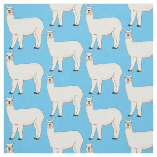 Llama cartoon illustratie stof (Swatch)