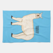 Llama cartoon illustratie theedoek (Horizontaal)