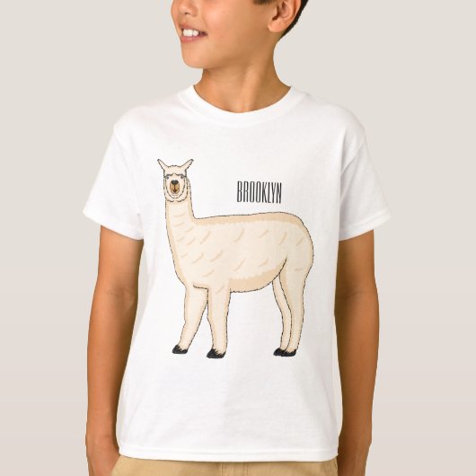 Llama cartoon illustration  t-shirt (Voorkant)