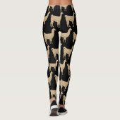 Llama Champagne Gold glitter Sparkles Leggings (Achterkant)