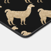 Llama Champagne Gold Sparkles-monogram Bureaumat (Hoek)