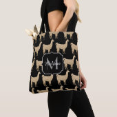 Llama Champagne Gold Sparkles-monogram Tote Bag (Dichtbij)