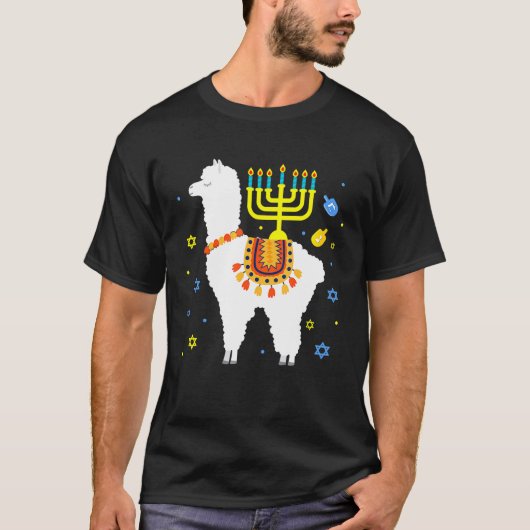 Llama Chanoeka Happy Chanoeka Llama Lover Chanoeka T-shirt (Voorkant)