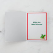 Llama Christmas Folded Greeting Card Kaart (Binnen)