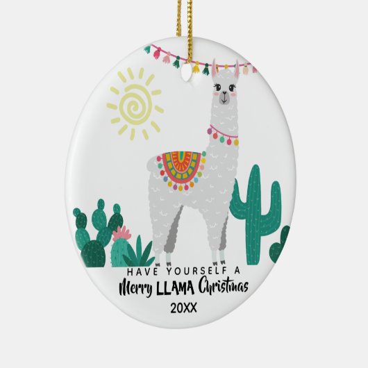 Llama CHristmas Funny Ornament (Rechts)