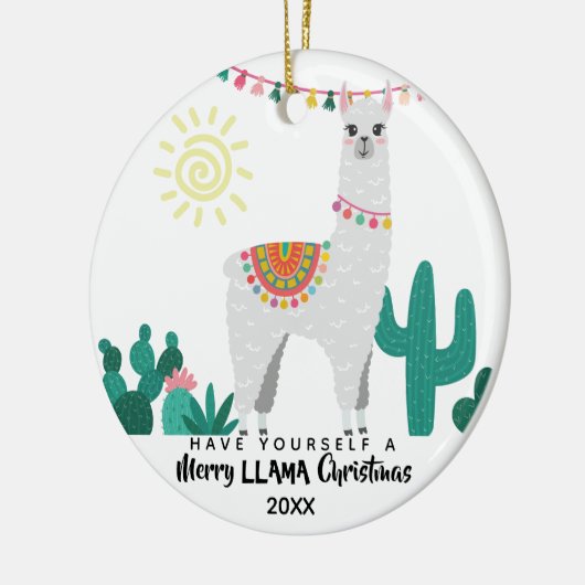 Llama CHristmas Funny Ornament (Links)