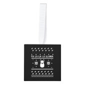 Llama Christmas Sweater Shirt Decoratie (Voorkant)