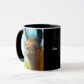 Llama Collectible Art Coffee Mok (Voorkant links)