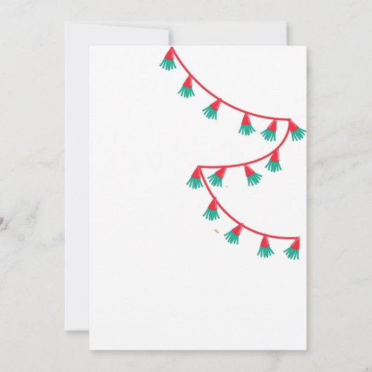 Llama Colorful Gender Reopenbaart Party Kaart (Achterkant)