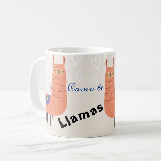 Llama Como Te Llamas Koffiemok (Voorkant links)