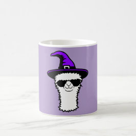 Llama Cool Witch Hat Sunglasses Furry Alpaca Fun Koffiemok