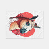 Llama Cute Alpaca Valentines Day Animal Fleece Deken (Voorkant (Horizontaal))