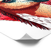 Llama Cute Alpaca Valentines Day Animal  Poster (Hoek)