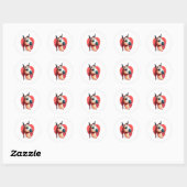 Llama Cute Alpaca Valentines Day Animal  Ronde Sticker (Vel)