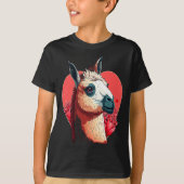 Llama Cute Alpaca Valentines Day Animal  T-shirt (Voorkant)