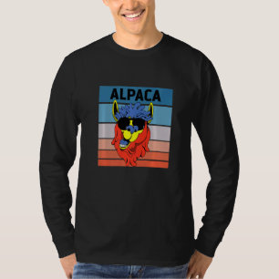 Llama Cute Baby Happy Alpaca Retro Style Alpaca T-shirt