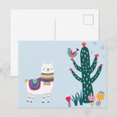 Llama Cute Briefkaart (Voorkant / Achterkant)