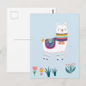 Llama Cute Briefkaart (Voorkant / Achterkant)