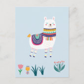 Llama Cute Briefkaart (Voorkant)